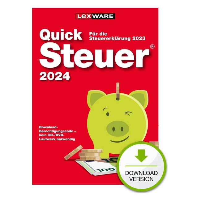 QuickSteuer 2024 - Steuerjahr 2023 PC Aktivierungscode per E-Mail