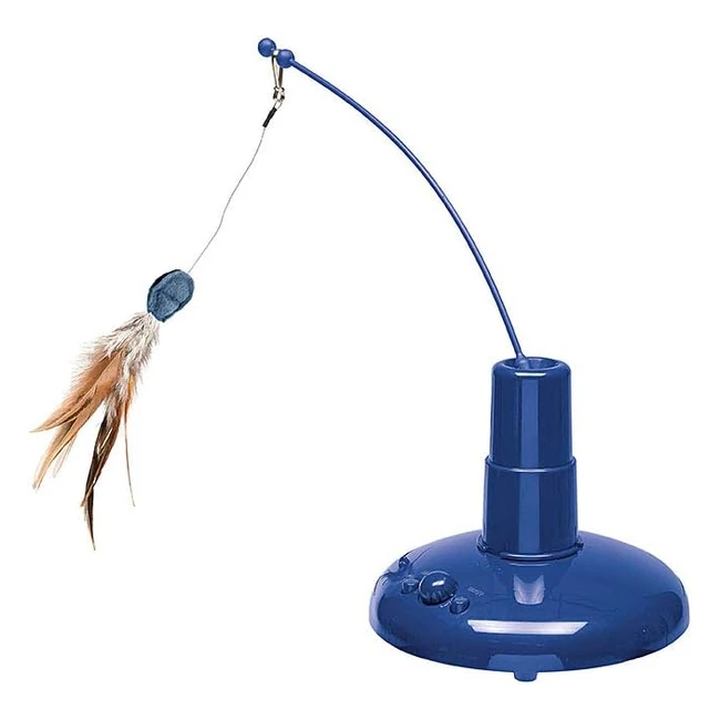 Jouet chat Ferplast Raptor - Diamètre 18 x 345 cm - Plume bougeante - Robuste et divertissant