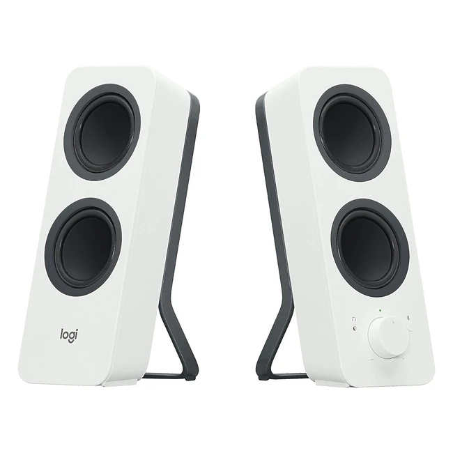 Enceintes Bluetooth Logitech Z207 - Son stéréo 10W - Multidispositifs - Prise casque - Blanc