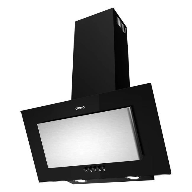 Cappa Aspirante Ciarra CBBC6736D Classe A - Nero 60cm - 350m3h - Illuminazione 