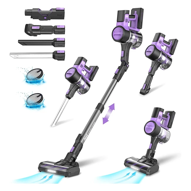 Aspirateur Balai Sans Fil Inse S10 30kPa 350W - 50min Autonomie - 9 en 1 - Léger et Pliable