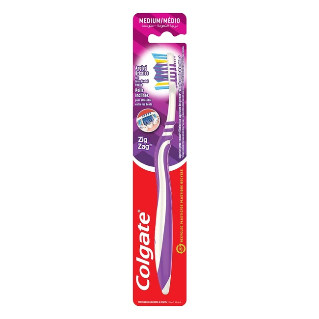 Colgate Zigzag - Cepillo Denti Medio, Setole di Qualità, Pulizia Completa