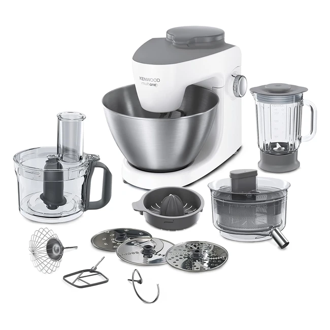 Kenwood Multione KHH322WH Küchenmaschine 43L Edelstahl Schüssel 1000 Watt inkl. 3-teiligem Patisserieset