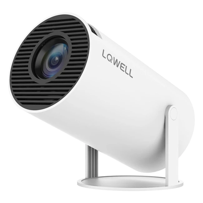 LQwell Beamer Mini Projektor, WiFi 6, BT5.0, 110 Android OS, 180° Trapezkorrektur, 130-Zoll Display, 4K Heimkino HDMI