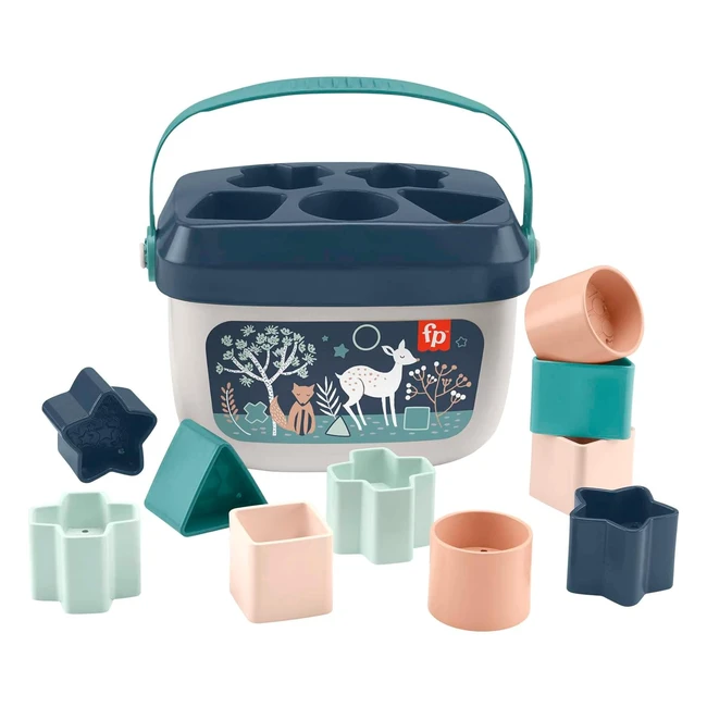 Fisher-Price Stacking Toy - Baby's First Blocks Set of 10 Shapes - Ages 6 Months+