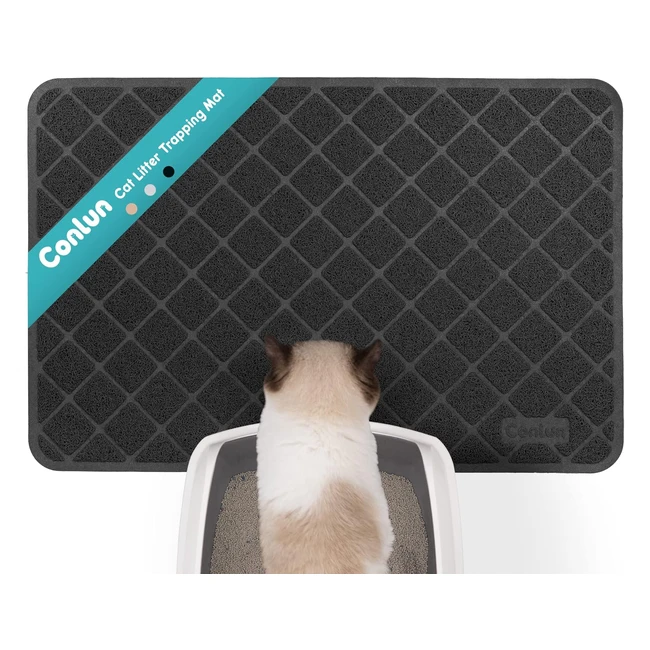 Conlun Cat Litter Mat - Premium PVC Grid Mesh - Traps Litter - Waterproof - Easy