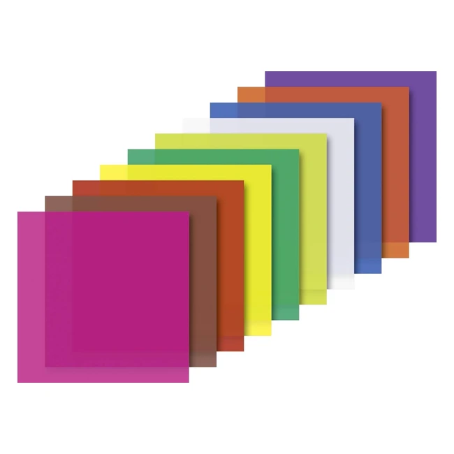 Heyda 204875511 - Hojas transparentes plegables 10x10cm - 10 colores surtidos