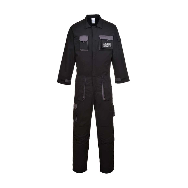 Portwest Texo Contrast Coverall - Size XXL - Black - TX15BKRXXL