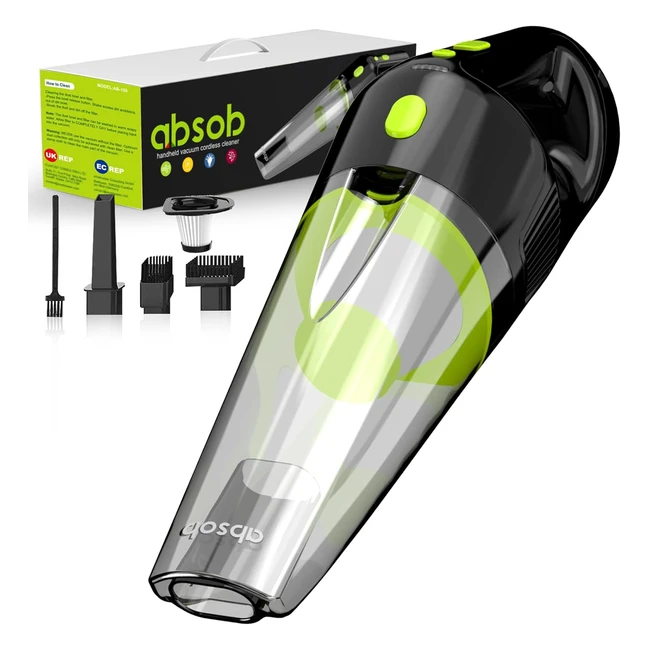 Aspirabriciole Ricaricabile Senza Fili - Potente e Versatile con Luce LED - Acariverde