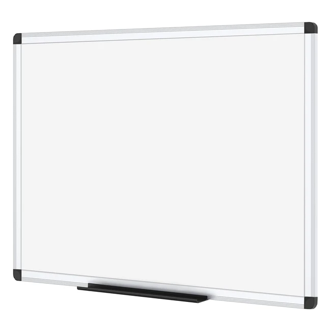 Vizpro Dry Wipe Magnetic Whiteboard - Silver Aluminium Frame - W100xH80cm