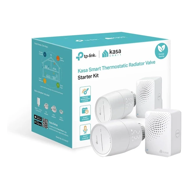 TP-Link Kasa Smart Radiator Thermostat Starter Kit - Energy Saving, Easy Installation - Works with Alexa & Google Home - KE100 Kit