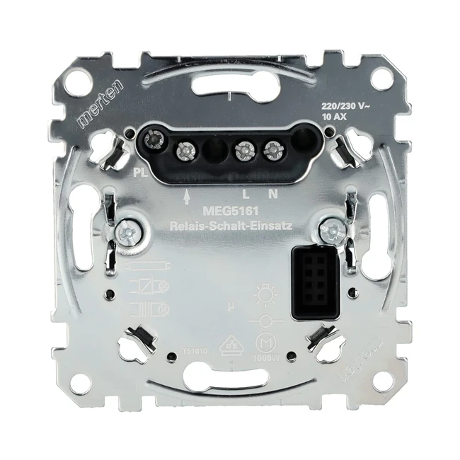 Schneider Electric Merten MEG51610000 Unterputz Relaisschalt Einsatz 1-fach für Glühlampen, Energiesparlampen