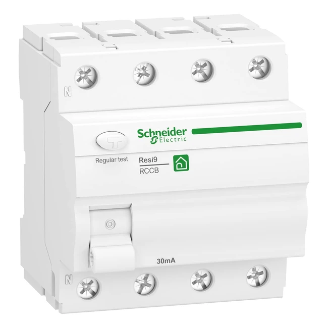 Schneider Electric Fehlerstromschutzschalter Resi9 4P 40A 30mA Typ A R9R22440 - Zuverlässiger Schutz für elektrische Leckagen