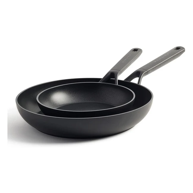 Ensemble de poêles à frire KitchenAid Classic, aluminium forgé, 20 cm et 28 cm, céramique anodisée dure, antiadhésive sans PFAS, induction, four, lave-vaisselle, noir