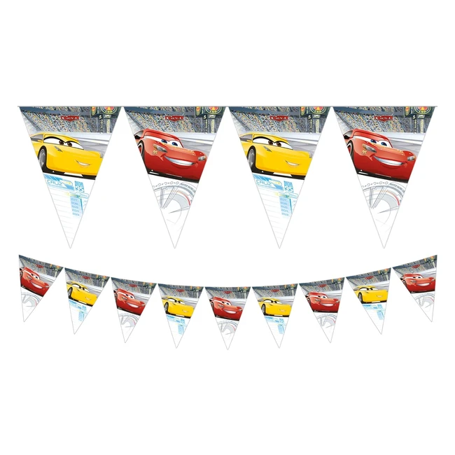 Banderín Triangular Disney Cars 3 - Modelo Surtido