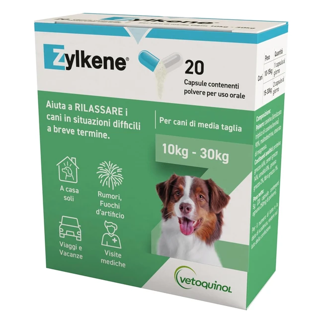 Zylkene Mangime Complementare per Cani 1030 kg - Rilassante per Situazioni di Di
