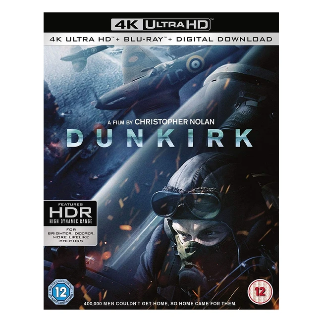 Dunkirk 4K UltraHD Blu-ray - Reference Number 2017, Region Free - Immersive Action, Stunning Visuals