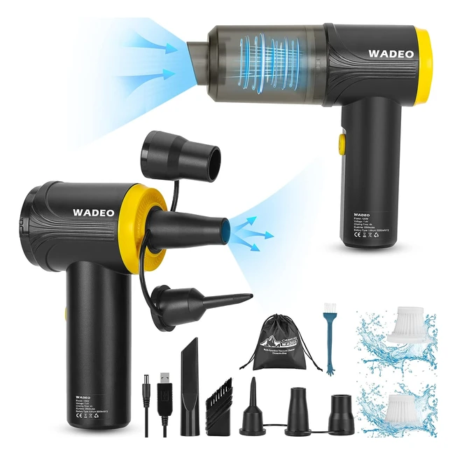 Wadeo 9000pa Handheld Vacuum Cleaner - Upgraded Strong Suction Mini Cordless 