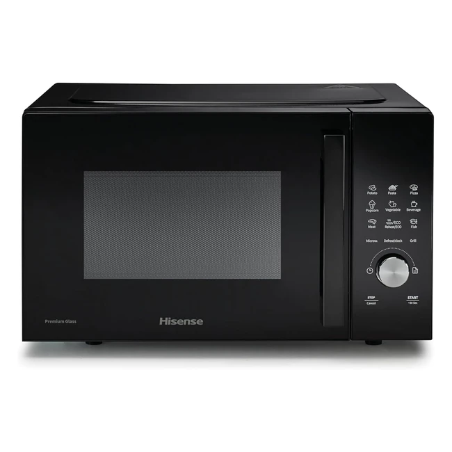 Microonde Hisense H23MOBSD1HG con Gril - Capacità 23L - Apertura Porta Sinistra - Display LED - 9 Funzioni - Potenza Max 800W