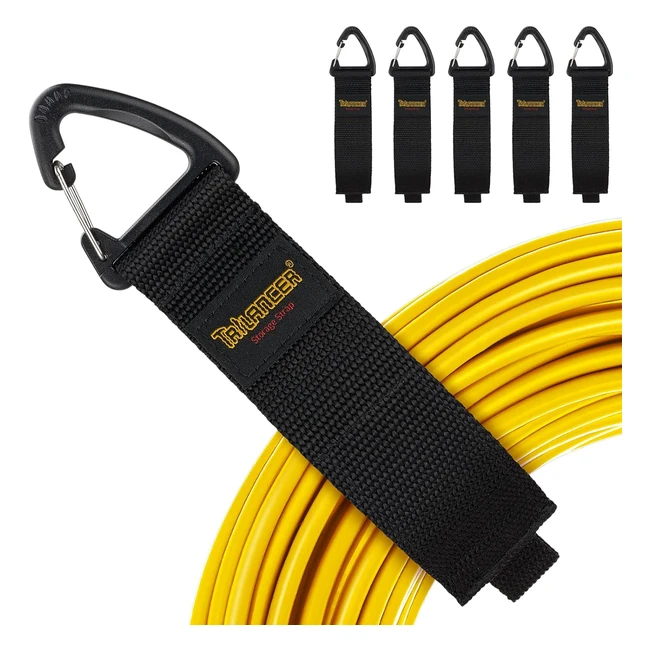 Heavy Duty Storage Straps 6-Pack - Trilancer Hook and Loop Cord Organizer - Hang