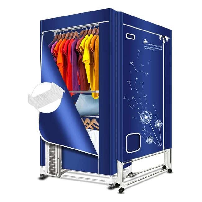 Kasydoff Electric Clothes Dryer 16kg Capacity 1600W - Energy Saving 3-Tier Fold