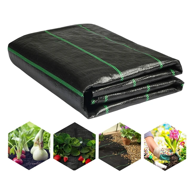 Lawnscape Weed Control Membrane 2m x 5m 105gsm - Heavy Duty, Breathable, Landscape Fabric for Garden Ground Cover