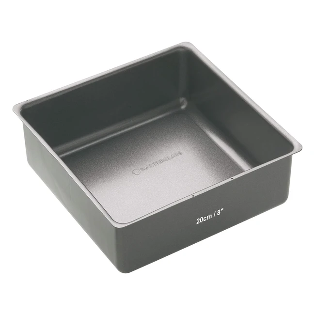 Masterclass Baking Tray Cake Tin Nonstick 20cm 8 - Deep Carbon Steel Square