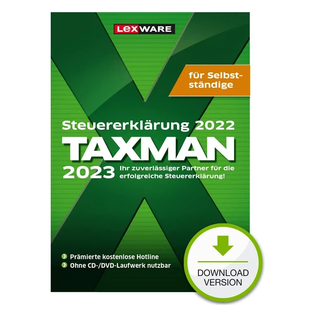 Steuererklärung 2022: Taxman 2023 für Selbstständige - Sofortiger Download