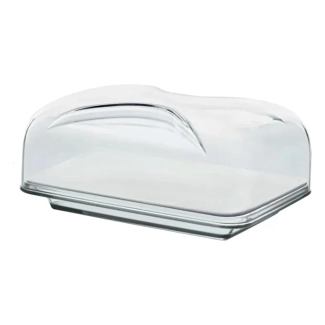 Boîte à fromage Haier avec plateau en porcelaine et couvercle rectangulaire élégant - Guzzini