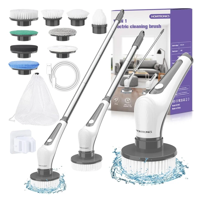 Homtronics Spazzola Elettrica Rotante 14 in 1 - Pulizia Casa