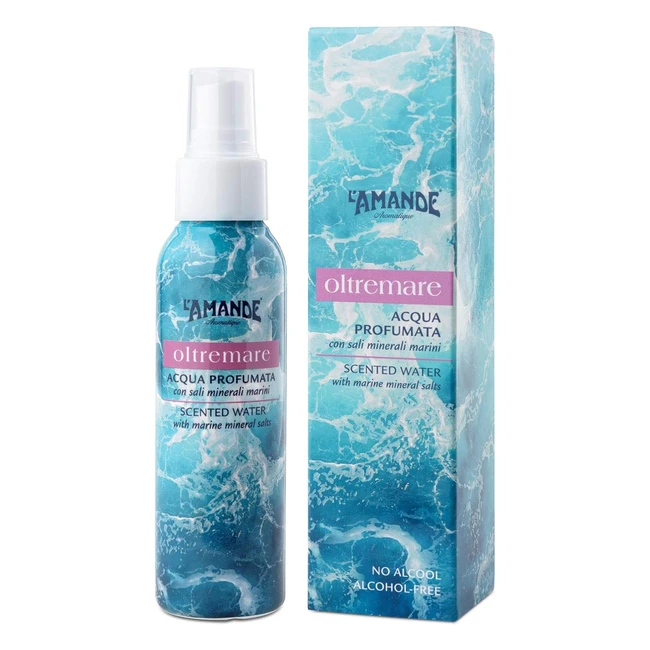 Lamande Acqua Profumata Donna Spray Analcolica - Fragranza Marina - Idratante Corpo - Lozione Rinfrescante - Profumo di Bamboo e Muschio Bianco - Oltremare 100 ml