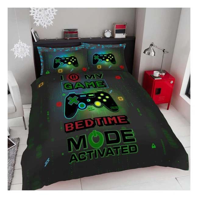 GC Gaveno Cavailia Gaming Duvet Cover - Reversible Kids Single Bedding Set - Quilt Cover with Pillowcase - GamerMulti