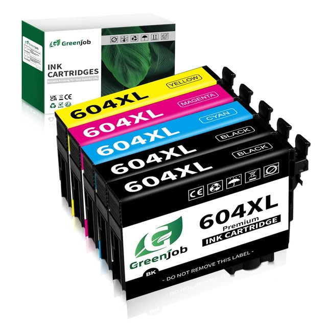 Greenjob 604XL Druckerpatronen für Epson 604 Multipack kompatibel mit Epson Expression Home XP2200 XP2205 XP3200 XP3205 XP4200 XP4205 Workforce WF2910 WF2930 WF2935 WF2950 - 5er Pack