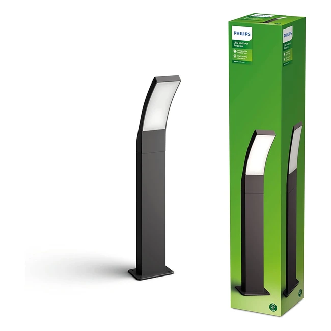 Philips Splay Borne Anthracite 12W - Éclairage extérieur durable et élégant