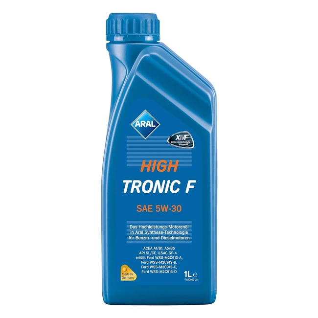 ARAL HighTronic F 5W30 1 Liter - Hochleistungsmotorenöl mit Synthesetechnologie