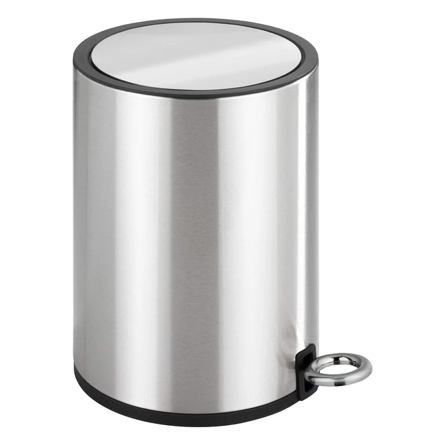 Wenko 22713100 Kosmetik-Pedaleimer Monza Easy Close Edelstahl glänzend 3L