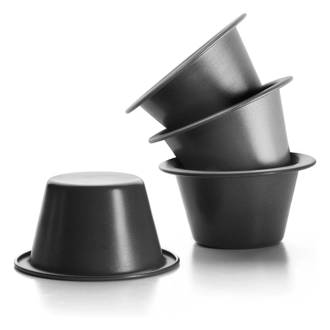 Set de 4 flaneros Ibili 8 cm acero inoxidable referencia1234 Haz tus postres 