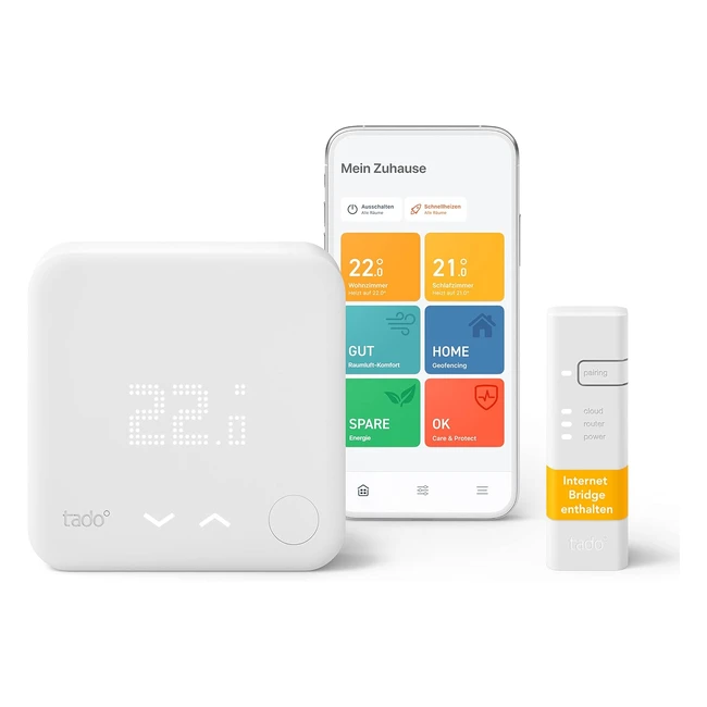tado Smart Home Thermostat Starter Kit V3 - Einfache Installation AlexaSiriGo