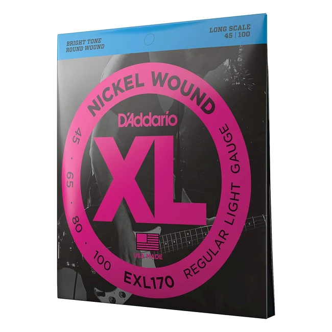 D'Addario XL Bass Strings EXL170 - Perfect Intonation, Consistent Feel, Powerful Durability