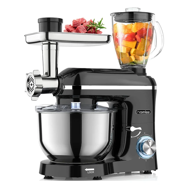 Robot da cucina Homlee 3 in 1 - Planetaria multifunzione 55L - Frullatore succoset - 6 velocità