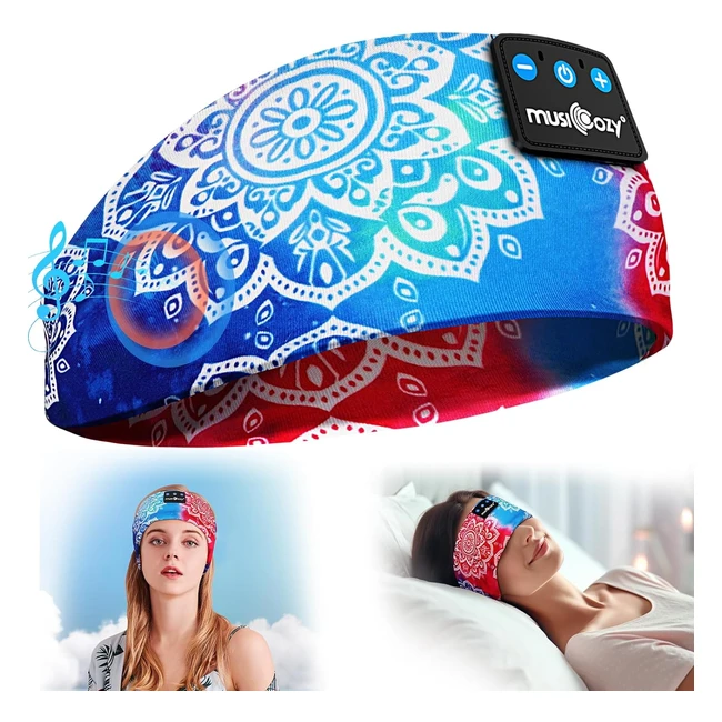 Musicozy Sleep Headphones Bluetooth 52 - Soft Galaxy Headband with HD Stereo Sound - Tech Gifts
