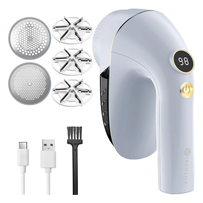 Levapelucchi Elettrico Wiredlux USB Ricaricabile - Elimina Pelucchi Velocemente - Display LED - Accessori Inclusi