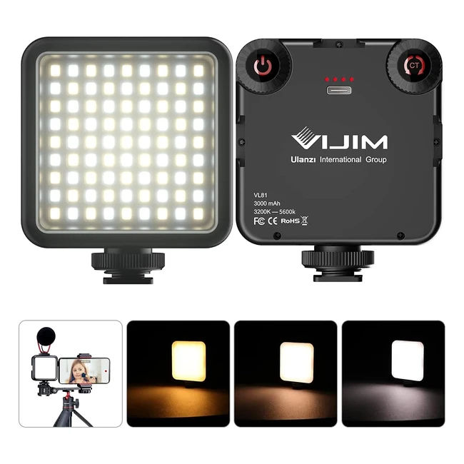 Vijim Video Light - Colour Temperature LED Camera Lighting for Photography - Por
