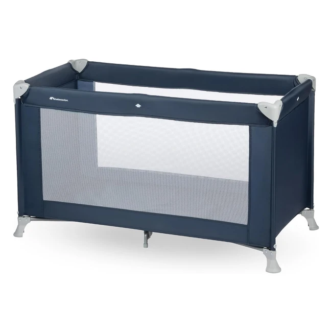 Lit parapluie bébé confort Soft Dreams, matelas réglable, de la naissance à 3 ans, jusqu'à 15 kg - Navy Blue