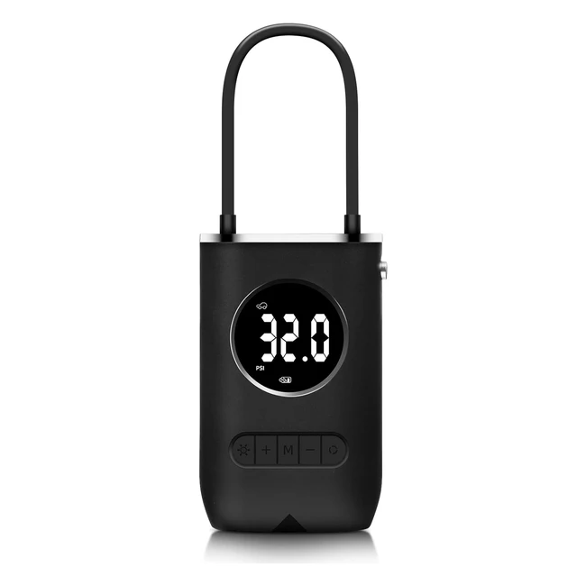 Gonfleur Pneus Voiture Sans Fil - Mini Compresseur Air Portatif - Batterie Affichage Numérique - 12V Automatique - Pompe à Vélo Électrique