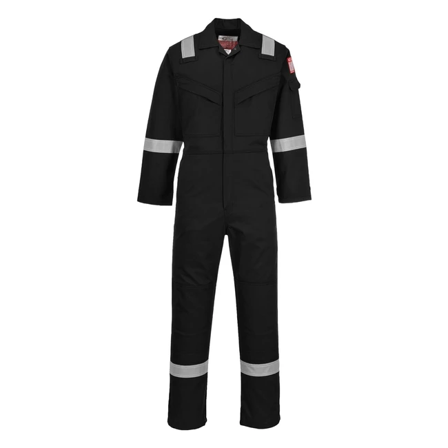 Mono Reflectante Portwest FR50 Resistente a Llamas FR Antiesttico Negro XL