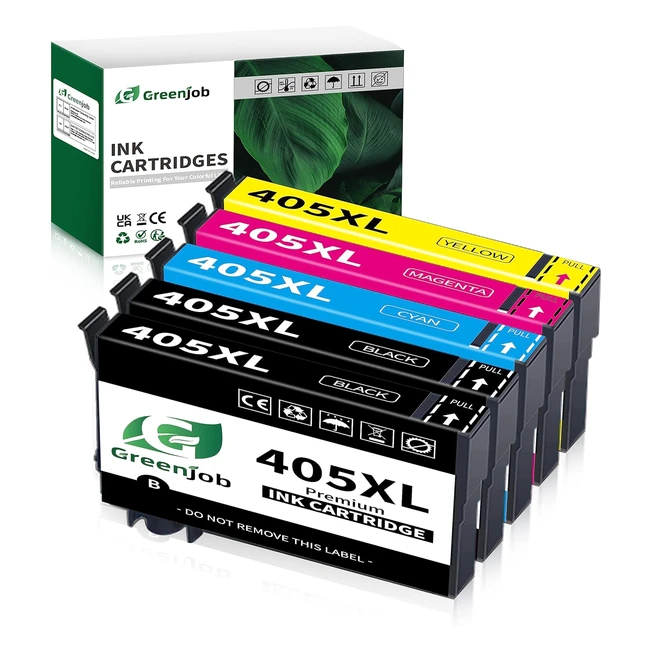 greenjob 405xl Multipack für Epson 405 XL Druckerpatronen kompatibel mit Epson WorkForce Pro WF3820 WF3825 WF4820 WF4825 WF4830 WF7830 WF7835 WF7840 2 Schwarz 1 Cyan 1 Magenta 1 Gelb
