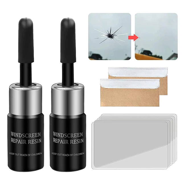 Kit Riparazione Crepe Vetro - Ripara Parabrezza Auto - 2pcs