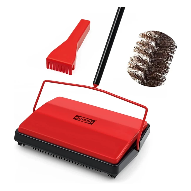 Jehonn Carpet Floor Sweeper Manual - Efficient Cleaning Non-Electric Horsehair