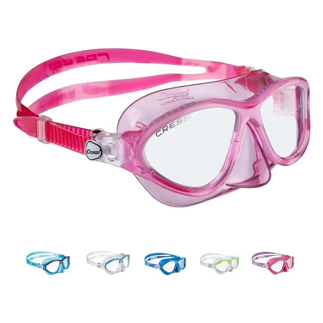 Cressi Moon Kid Taucherbrille Kinder 7-15 Jahre Silikon Antiallergisch Kratzfest
